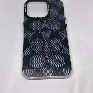 Black Patterned Women's Phone Case
